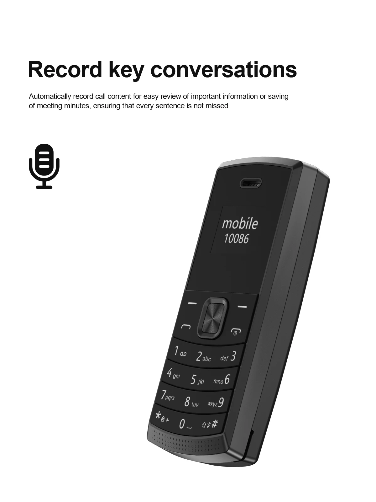 SERVO BM01 Mini Mobile Phone 2G GSM 2 SIM Cards Magic Voice Speed Dial Call Recording Blacklist MP3 Super Button Cellphones