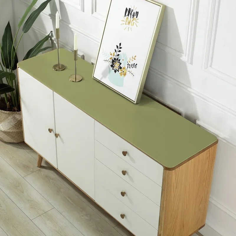 Leather Table Mat Waterproof Oil Resistant Stain Resistant Dining Cabinet Shoe Cabinet Coffee Table Desktop Protective Mat