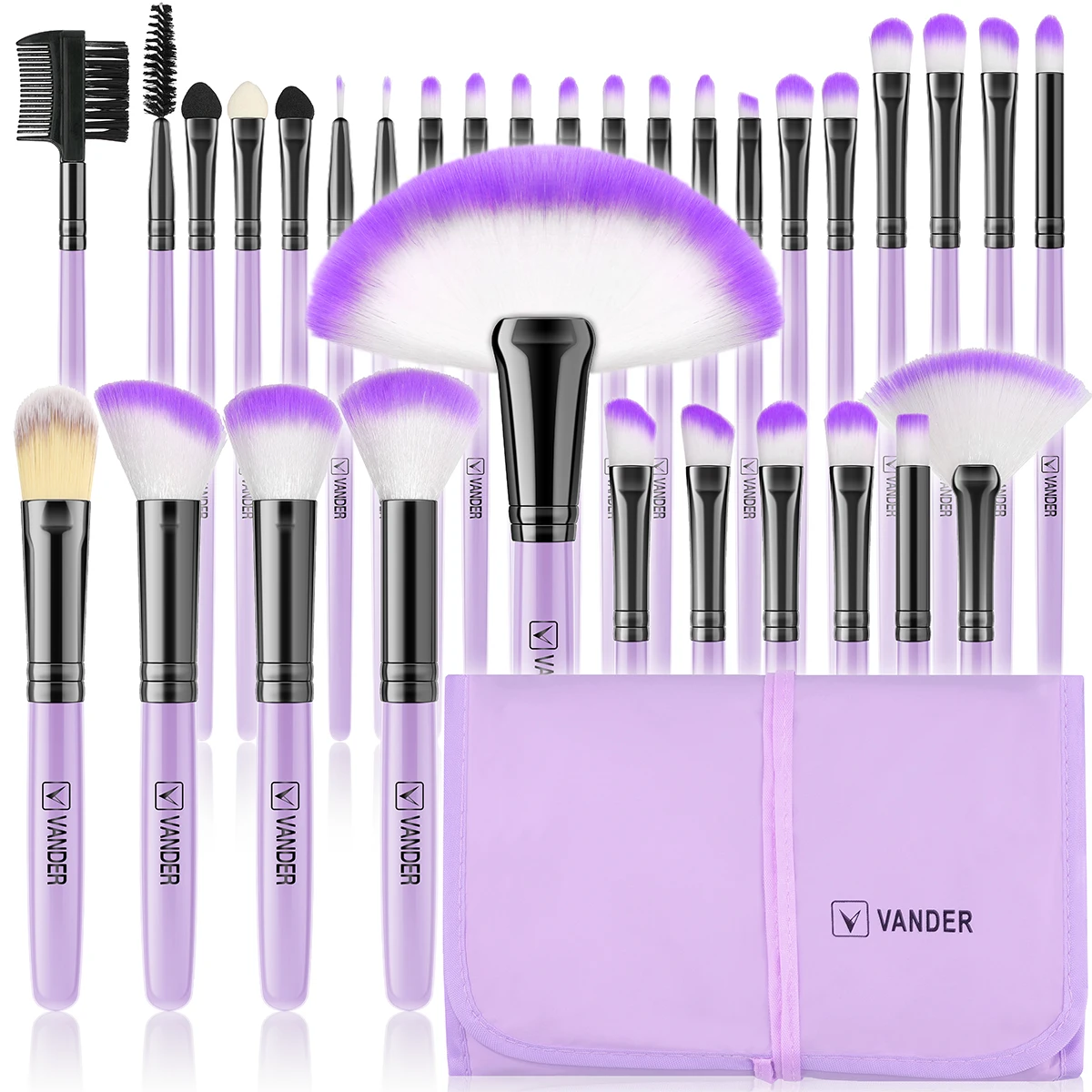 Neues 10/32-teiliges Make-up-Pinsel-Set, weiche, flauschige Pinsel für Puder, Foundation, Konturierung, Rouge, Concealer, Lidschatten, Blending, Highlighter, Beauty-Tool – Detail 7