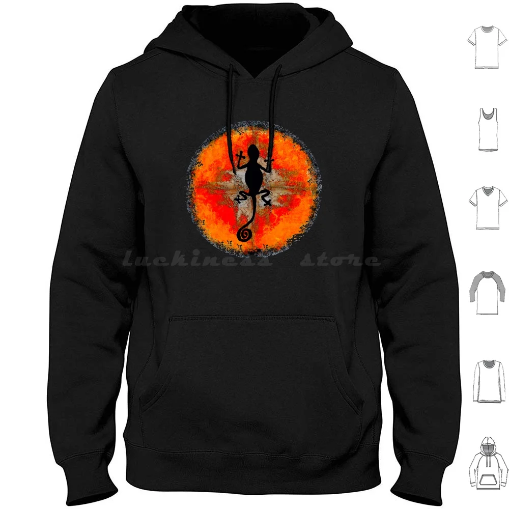 Ibiza-Lizard In The Sun Red Hoodies Long Sleeve Sun Balearic Islands Sea Ocean Ibiza Mallorca Formentera Menorca Canary