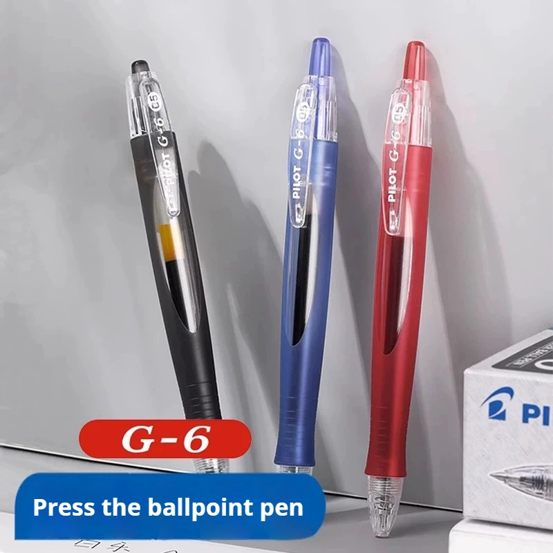 Japan PILOT BL-G6 Gel Pen 0.5mm Ergonomic Streamline Pen Holder Chubby Pen,Large Capacity School Quick-dry Stationery Supplies