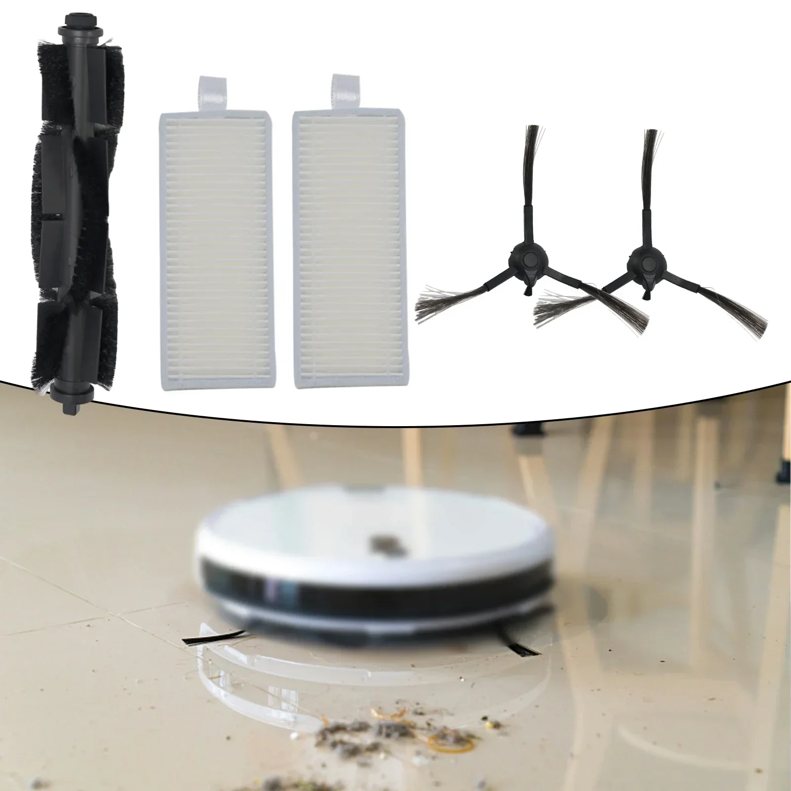 Adapt to Different Floor Surfaces with Uniquely Designed Brushes  Compatible with RV30 RV10 Robot Vacuum Cleaner