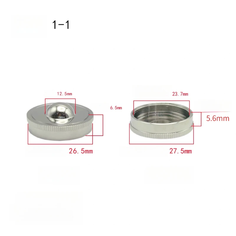 Cylinder Heads for Brass Instruments in Various Specifications: 3-Flat-Key, 4-Flat-Key, Metal Silver-Plated Cylinder Heads