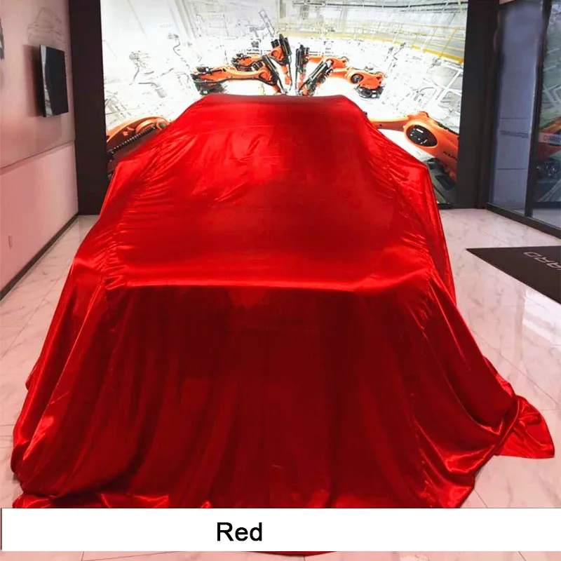 Neues Auto Unveiling Tuch Rote Seide Auto Abdeckung Tuch 4s Shop Neue Auto Presse Konferenz Auto Show Abdeckung Auto Lieferung Tücher – Detail 2