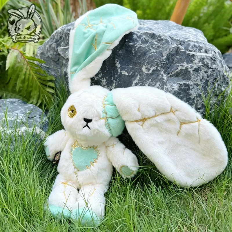 Plushie Dreadfuls Bunny Plushie Super Soft Kintsugi Pink Heart Fluffy Stuffed Rabbit Comforting Decorative Gift For Adult Toys