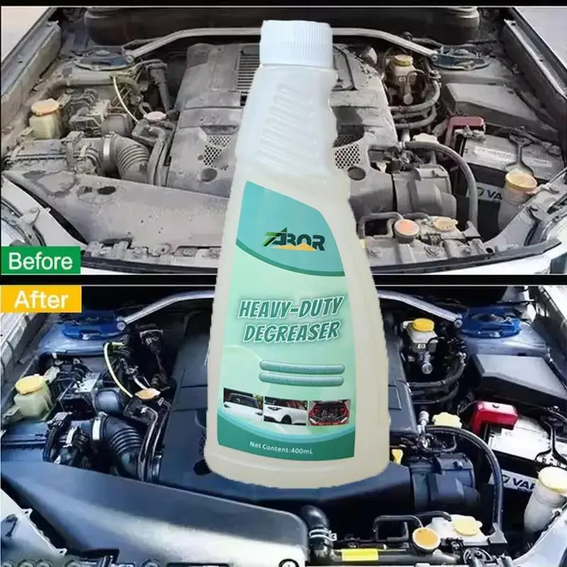 Limpiador y desengrasante para motor de 400 ml: eficaz para automóviles, motores, suelos, uso doméstico: limpia rápidamente la grasa y la grasa