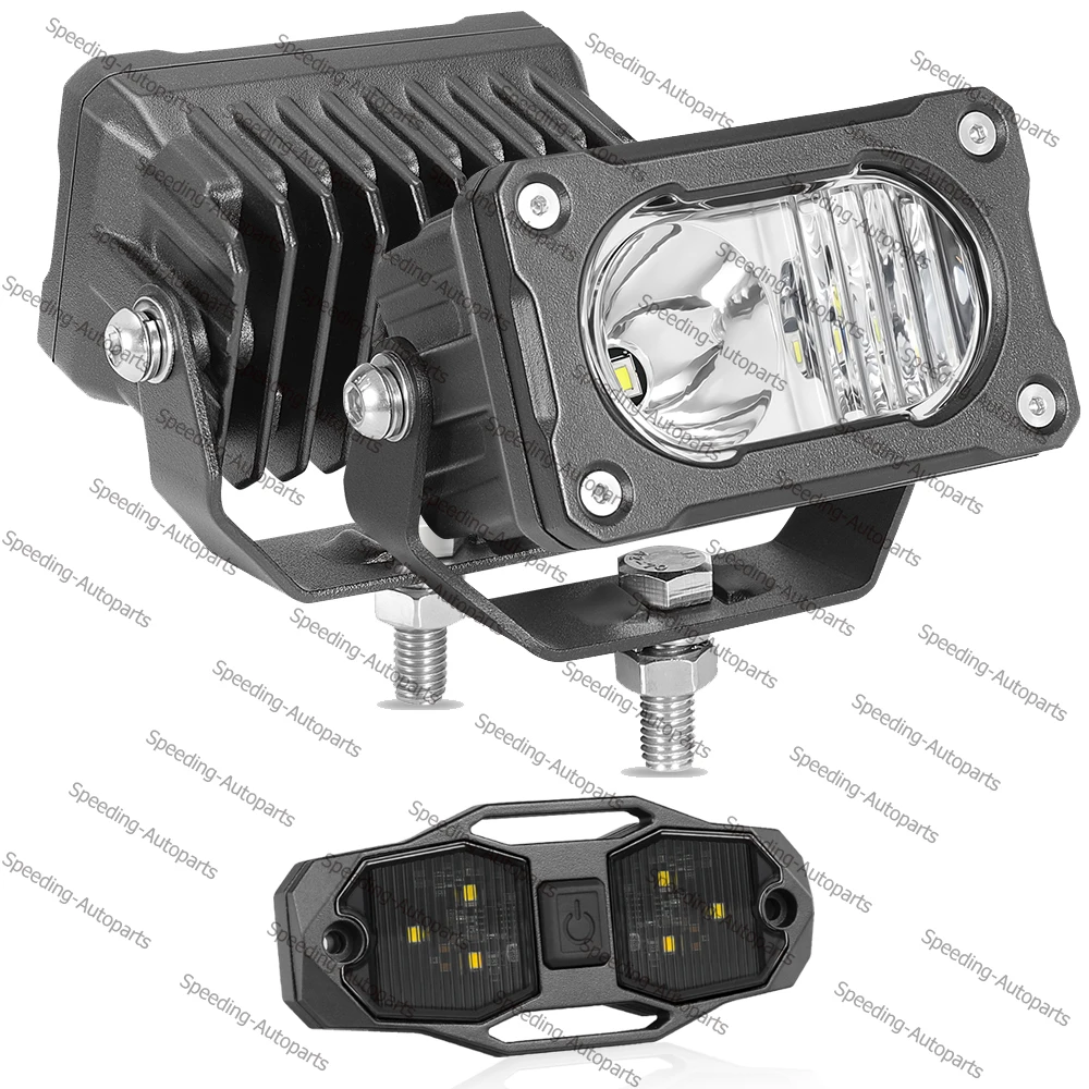 

For Can Am Maverick X3 Max R 2017-2025 UTV Dome Light with 3" Led Pods Work Light Auxiliary Driving Ligthing Worklight Fog Bulbs