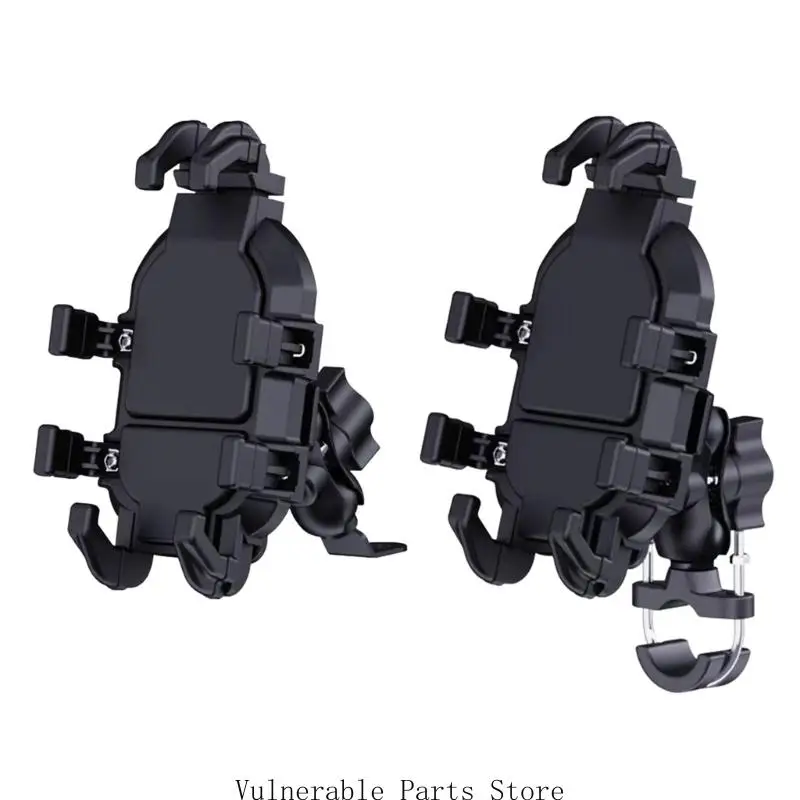 

D0UC Shockproof Motorcycle Phone Mount Strong Construction 360 Adjustable Viewing Universal for Bike Electric Scooters