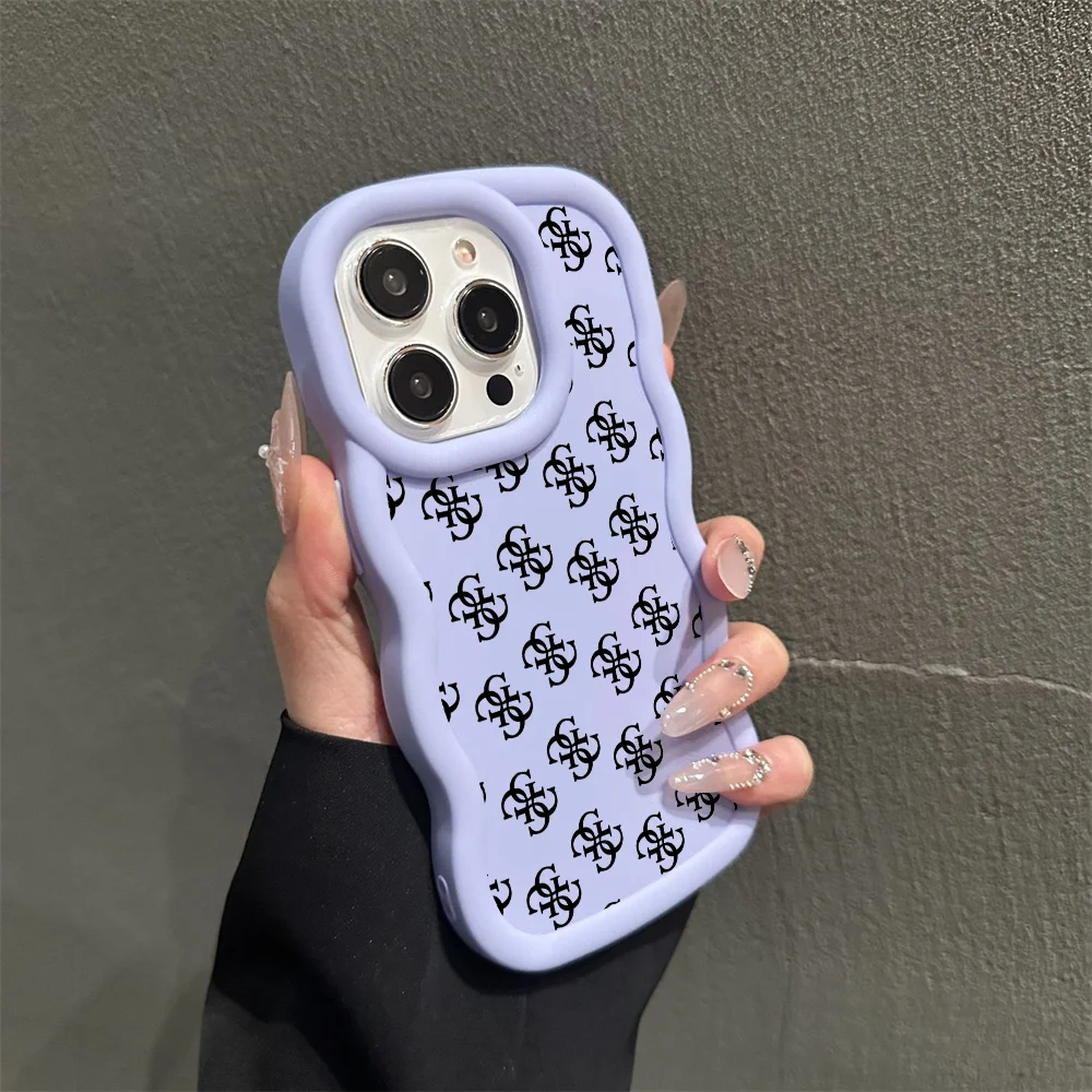 موجة معكرون نمط الحالات الهاتف آيفون 16 15 14 13 12 11 X XR XS 7 8 Plus Pro Max iPhone13 E ProMax Case A-guess-P
