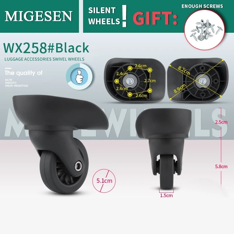 

Tie case Check-in box Universal Black Accessories Shock absorption Reinforced Airplane wheels Suitcase heavy Casters tool