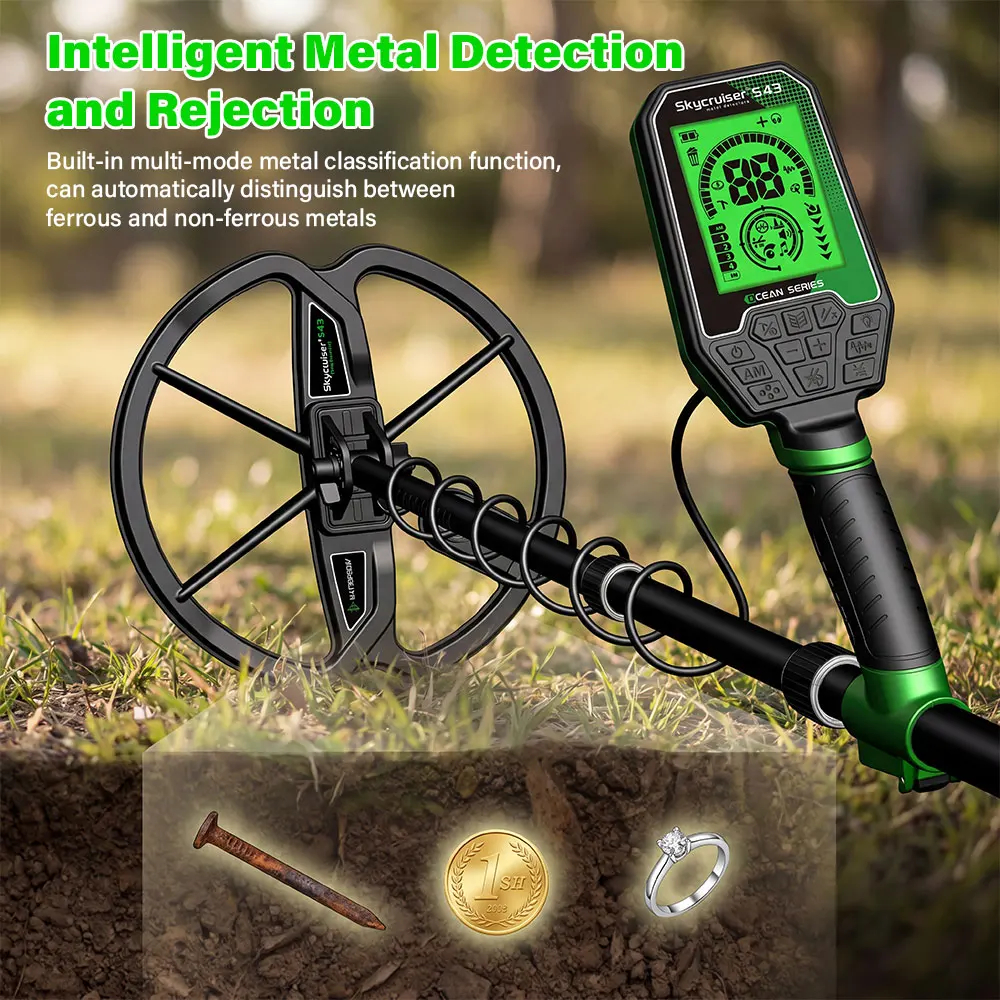 

2026 New Metal Detector S43 High Accuracy Gold Machine Detector Underwater Search Device Under Ground Metal Detector