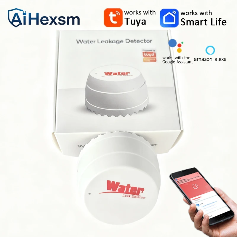 

Stereoscopic 55DB Wifi Water Detector Leakage Sensor Alarm Leak Detector Tuya smart Smart Life APP Flood Alert Overflow Security