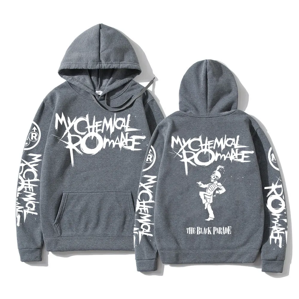 My Chemical Romance Double Sided Graphic Hoodies Streetwear Black Parade Punk Emo Rock Hoodie Men\'s Hot Hooded Sweatshirt Tops