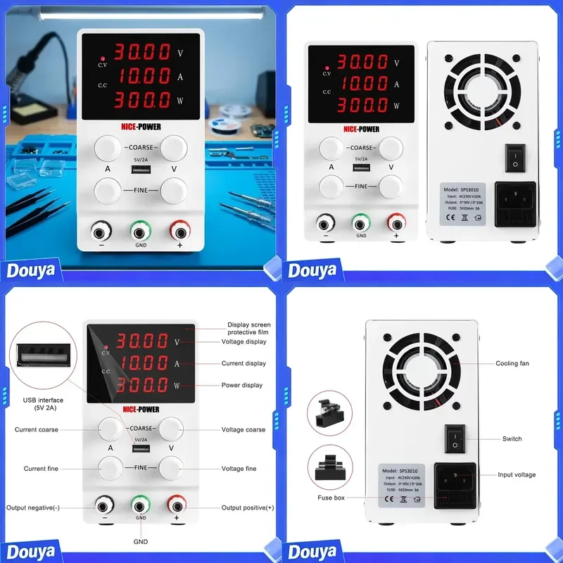 NICE-POWER Wholesale SPS605 60V5A USB Interface Switching DC Power Supply LED Lamp Electricity Test Phone Repairing