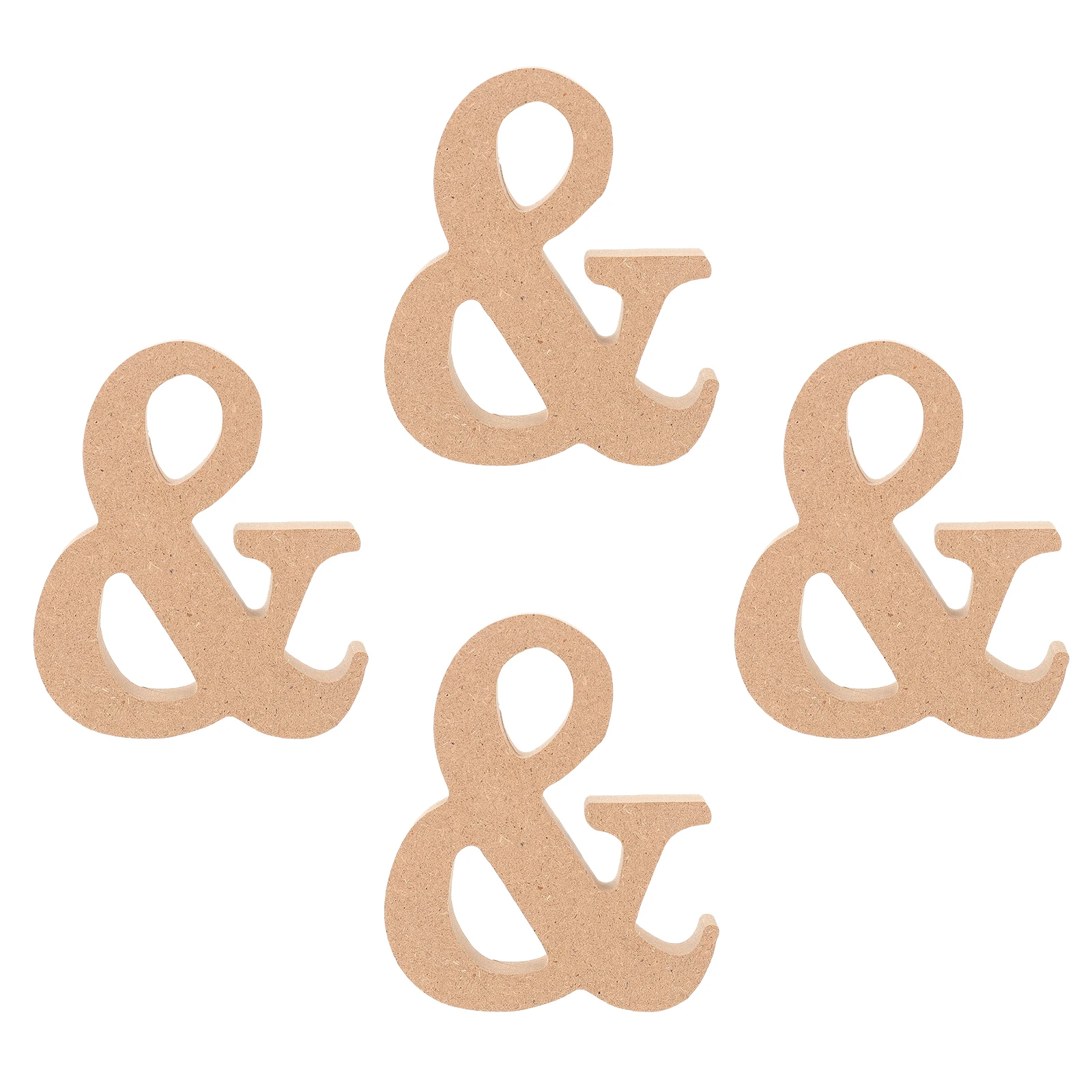 

4 Pcs Letter Decor Wooden DIY Paintable Party Home Accessories Wear resistant Craft Decorative Desk Wood Wedding Gift
