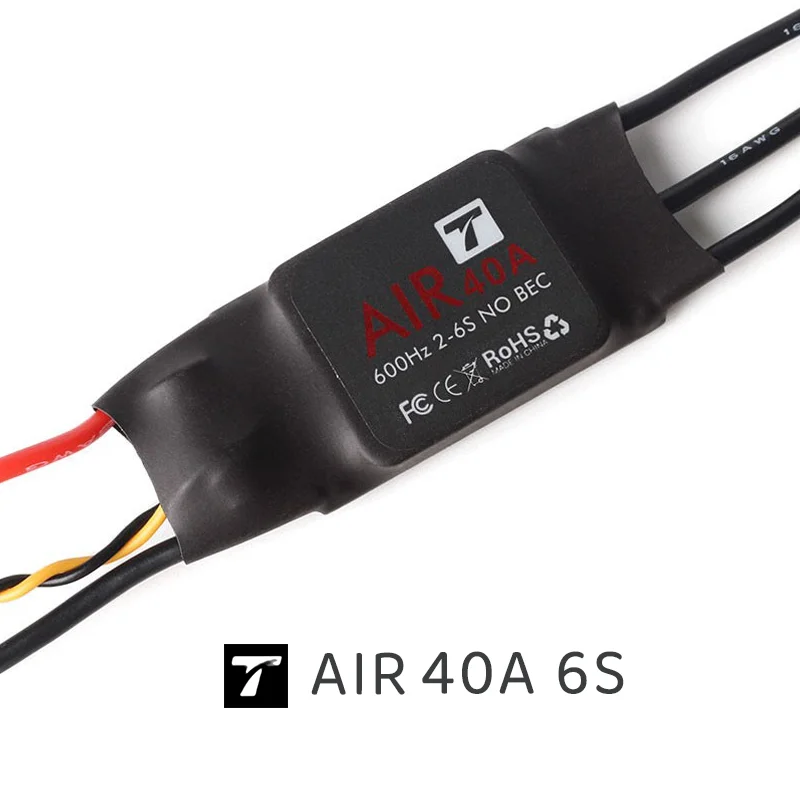 

AIR 40A T-MOTOR ESC (2-6S 600HZ NO BEC) Электронный регулятор скорости бесщеточного двигателя для мультикоптера