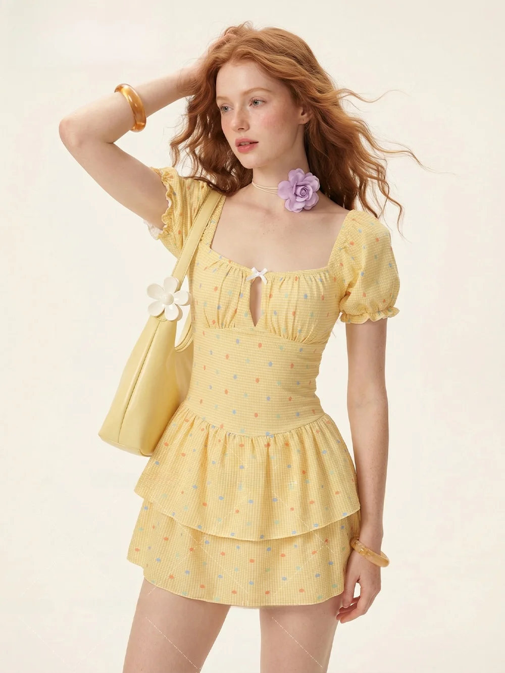 

Женский слитный купальник Floral House Girl Beautiful 2026 New Sle, скрывающий живот, корректирующий фигуру, для горячих источников