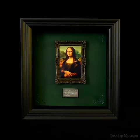 Desktop decorative resin figurine - Louvre Art Museum - Mona Lisa frame LTCP-387