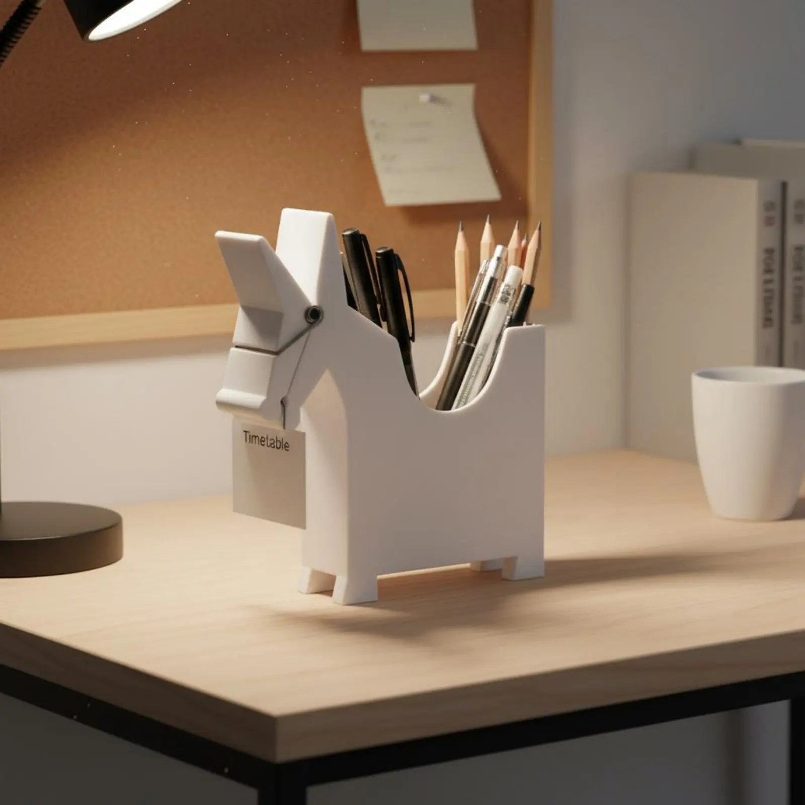 Equine Memo Holder Holder Great Gift Suggestion Equine Pen Holder Desktop Storage Small Size Office Supplies for Students