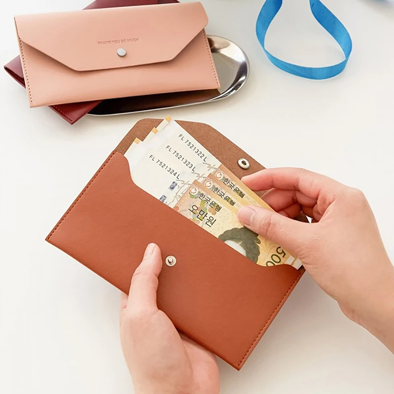 PU Leather Wallet New Product Student Office Worker Small Wallet Long Simple Style Coin Purse Wallet Pocket Envelope Wallet