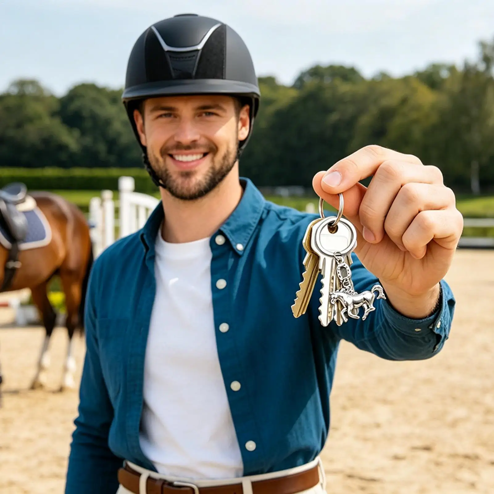 Horse Keychain Cute Fashion Zinc Alloy Fashion Decorative Charm Horse Bag Charm For Bag Home House Indoor Outdoor Desk Table