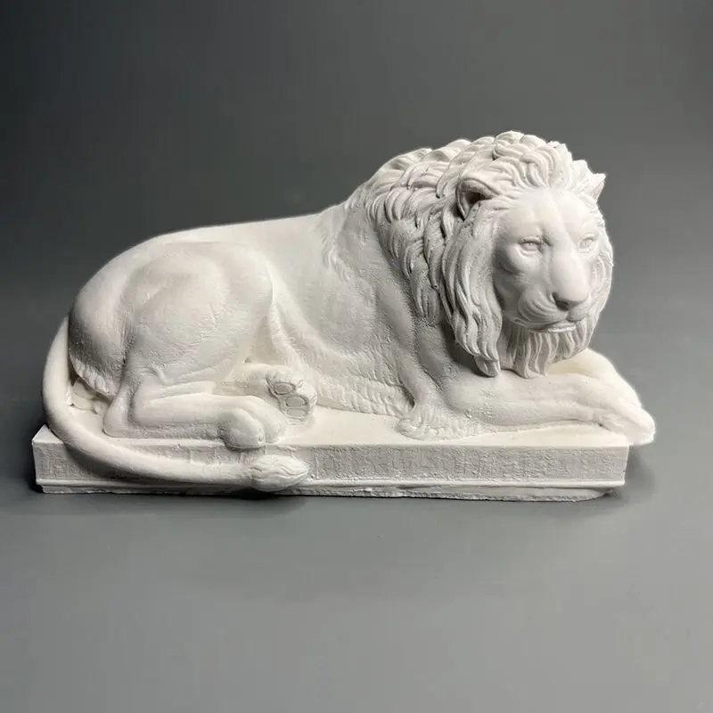 Plaster Aroma Diffuser Lion Statue Nordic Home Decor Micro Ornament for Living Room Shelf Gift
