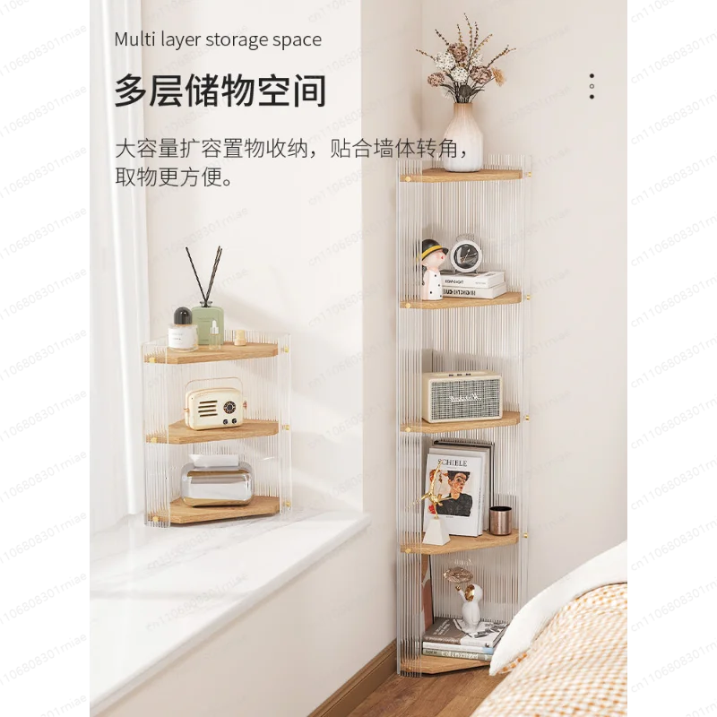 

Акриловая треугольная угловая полка-шкаф для гостиной и спальни