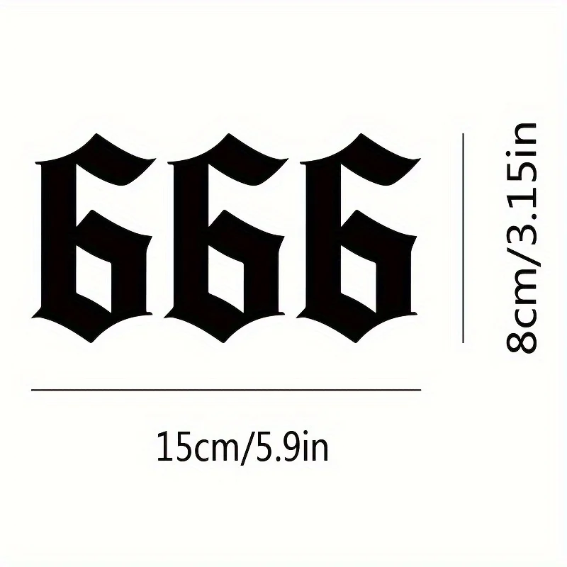 Racing Number Sticker 6 Digit Waterproof Vinyl Decal Car Motorcycle Bike Laptop Fridge Decoration