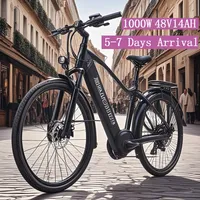 RANDRIDE 1000W Motor 48V 14AH Battery City Electric Bike Aluminum Alloy with Full Suspension