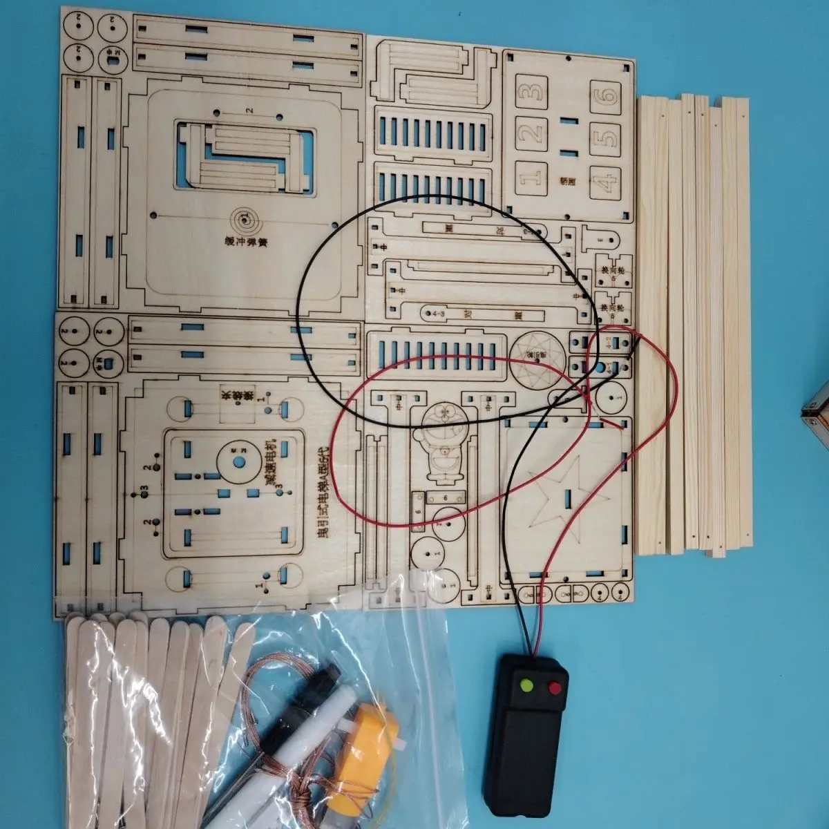 Six Floors Elevator Model Kids Science Toys Wooden Puzzle STEM Technological Physics Learning Kit Educational Toys For Children