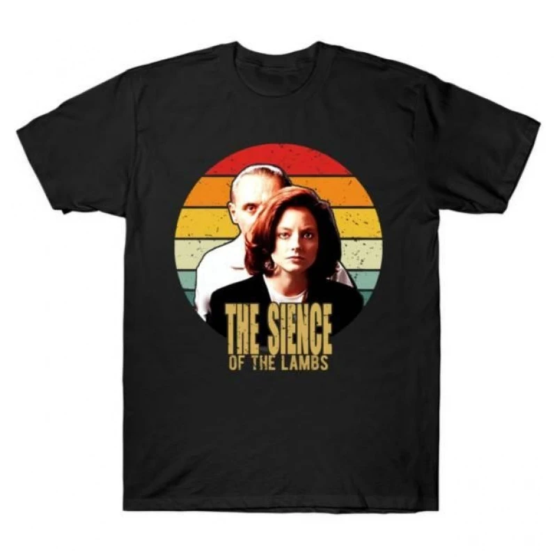 

0426 Silence of the lambs Horror movie Hannibal Gift t shirt Dr Lecter Scary Cannibal Graphic Clothes All size Tee S-6XL