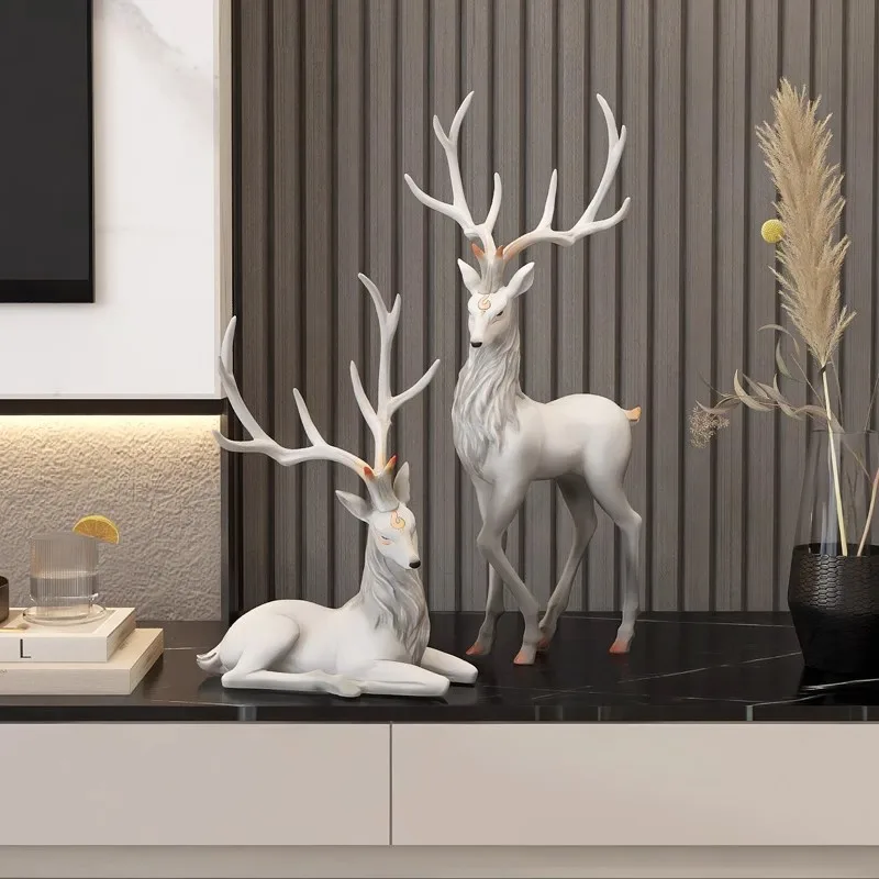 Directly supplied by the manufacturer, handmade elk ornaments for entryway, home creative decorations, TV and wine cabinet decor
