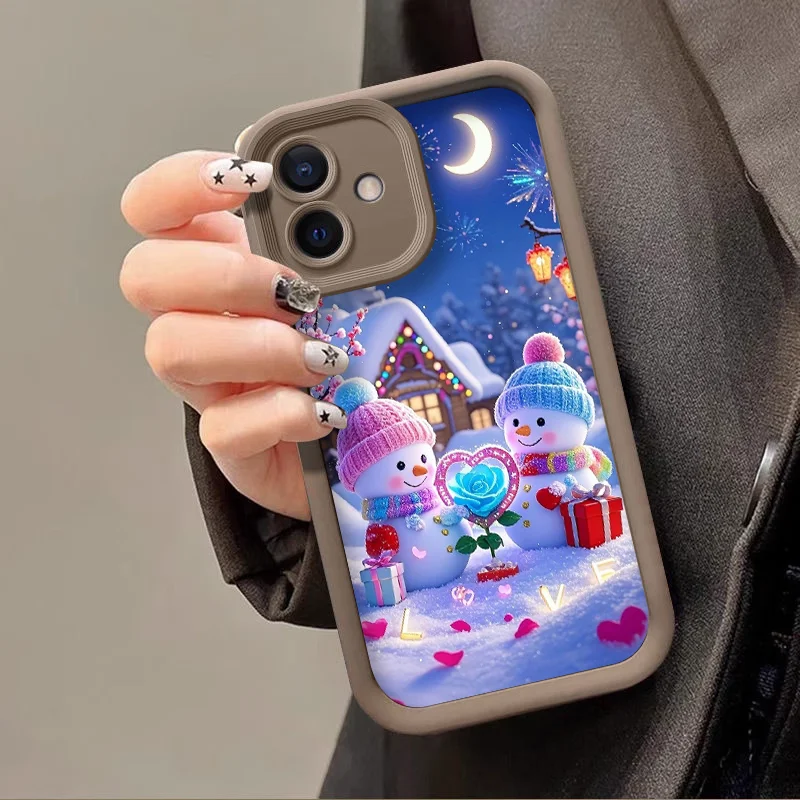الإبداعية عيد الميلاد الشتاء لطيف ثلج زوجين جراب هاتف ل OnePlus Nord 15 13 12 11 10R 4 3 2 CE5 CE4 CE3 لايت ACE2 ACE3 غطاء