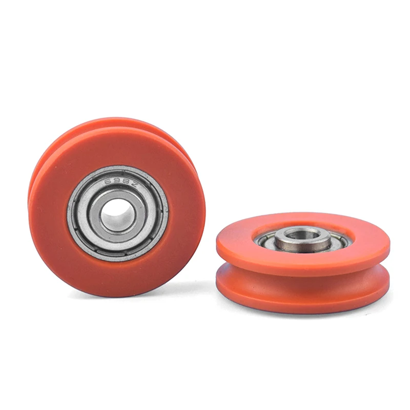 1 peça 6*32*9.5mm roda com ranhura em u sobre linha guia roda não padrão 626zz envolto plástico nylon polia de móveis