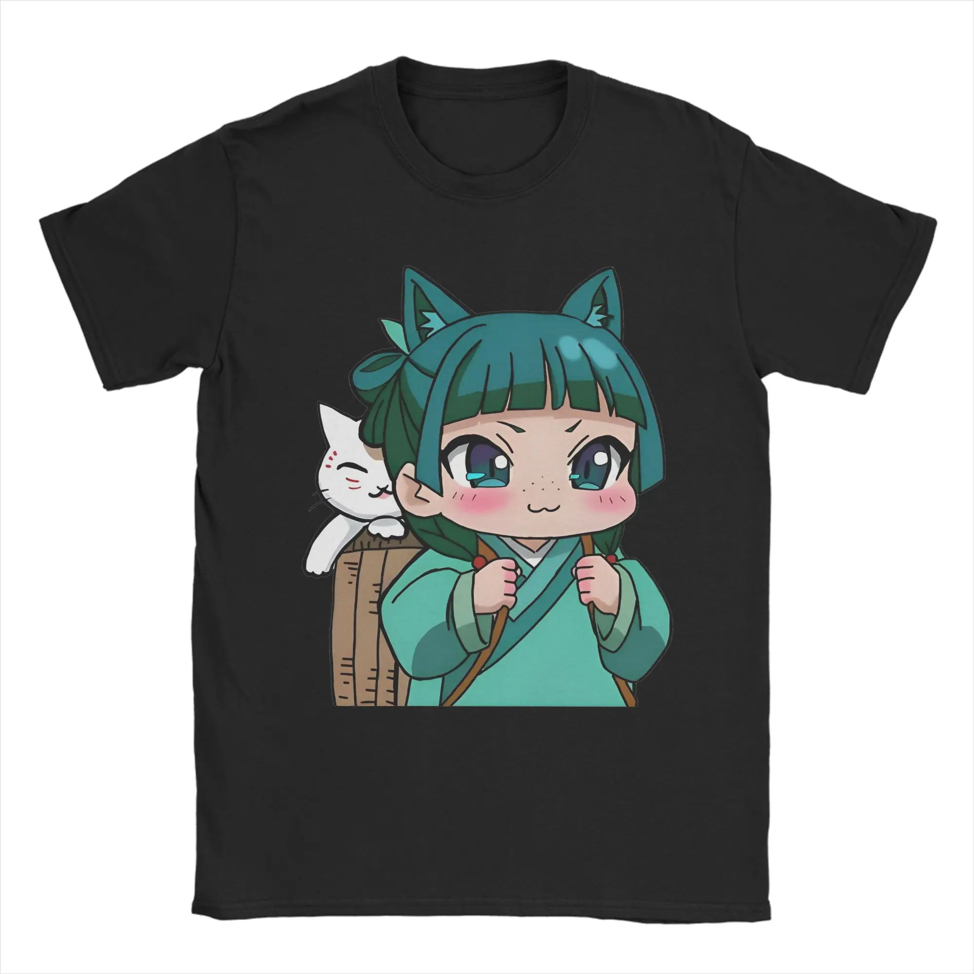 Kusuriya no Hitorigoto Cute Maomao Chibi Tshirt Unisex O-neck Short Sleeve Tops The Apothecary Diaries Cotton Summer Clothes