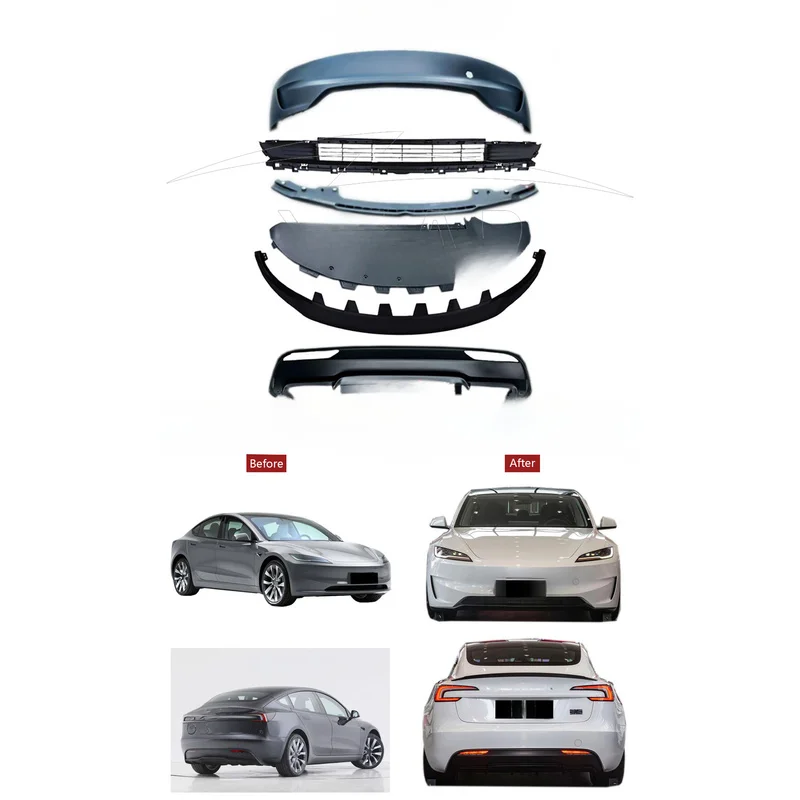 Hot Selling: Hot Selling Body Kit Convert To Performance Style For Tesla Model 3 2023 2024 2025 Auto Exterior Modification