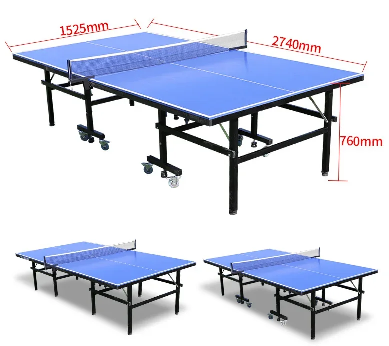 High quality professional indoor portable folding ping pong table tennis table set with wheels