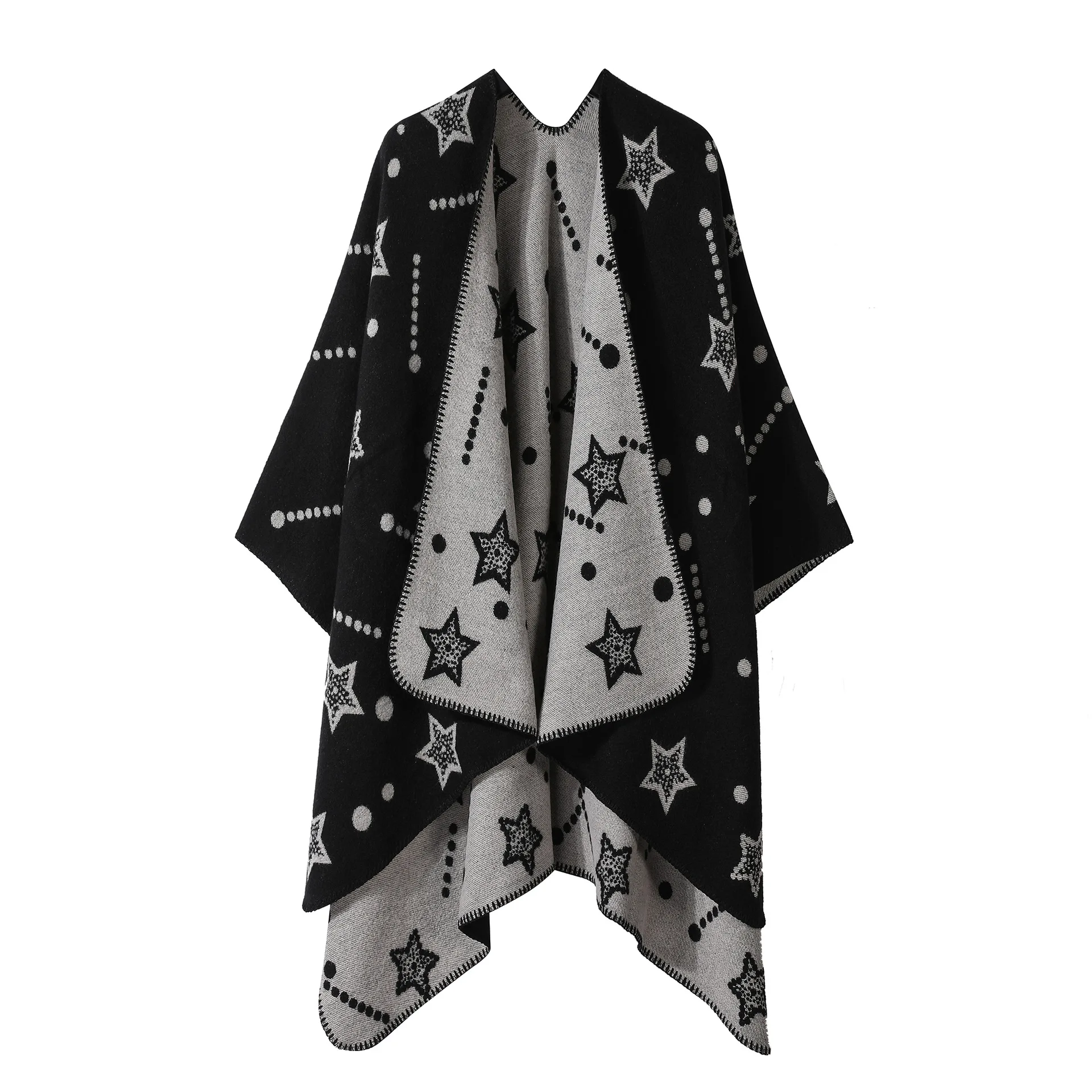 

2025 New Vintage Ethnic Vacation Style Knitted Tassel Scarf Cardigan for Women's Thin Style Small Shawl Tassel Outer Lace Wh4