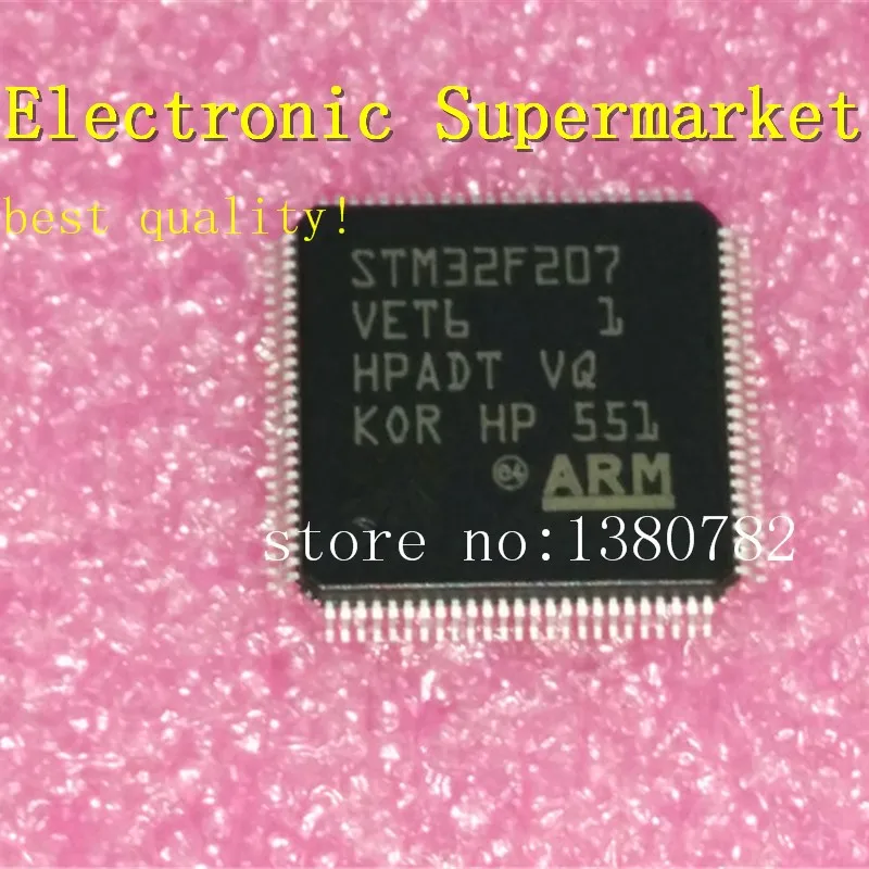 

Free Shipping 10pcs/lots STM32F207VET6 STM32F207 QFP-100 New original IC In stock!