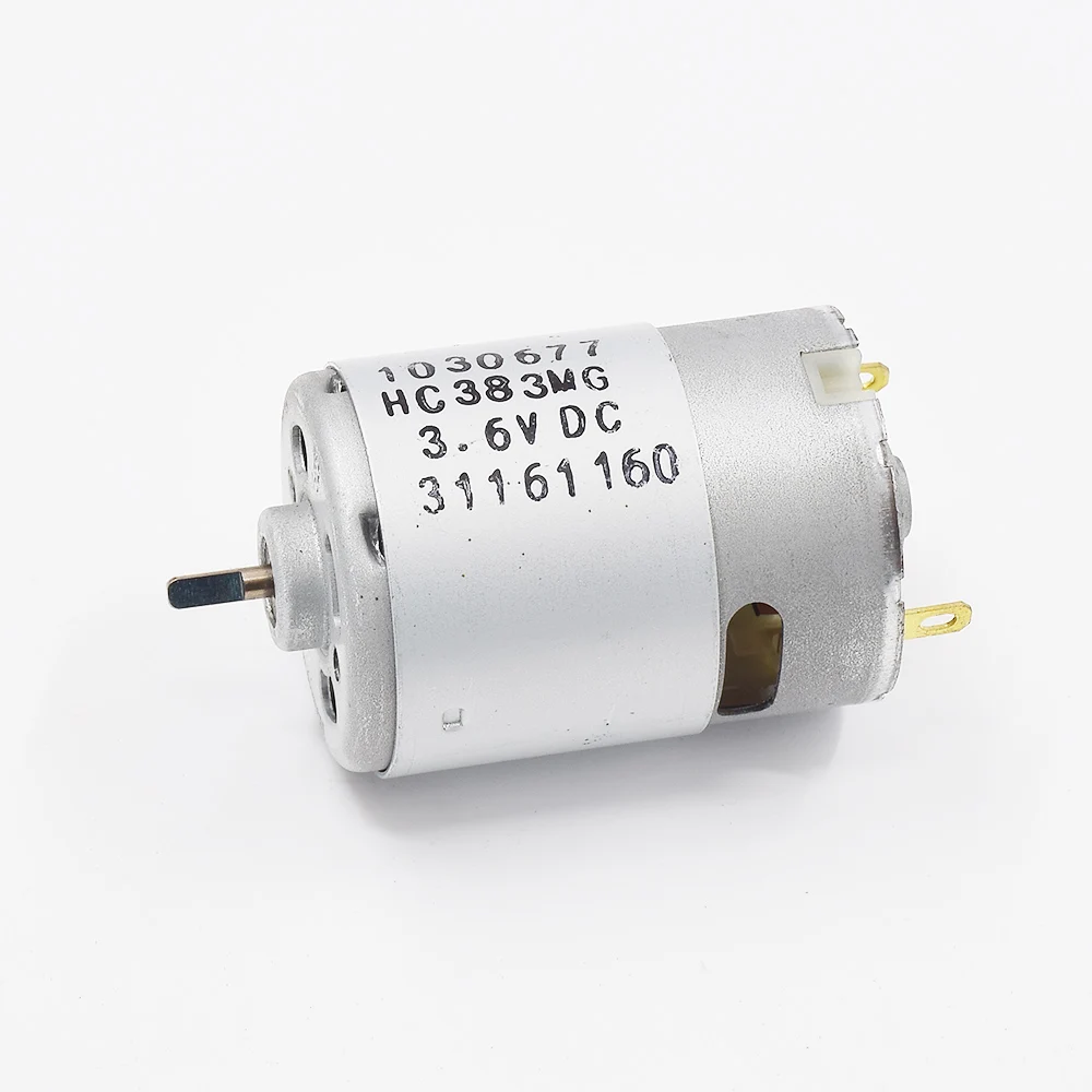 JOHNSON-Motor de alta velocidade D-Shaft para furadeira elétrica, chave de fenda, ferramentas do motor, brinquedo, 1030677, HC383MG, RS-380, DC 3V, 3.6V, 3.7V