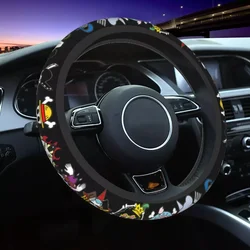 Anime Cartoon Universal Steering Wheel Cover Non-Slip Auto Car Steering Wheel Protector for SUV Vans Sedans Truck