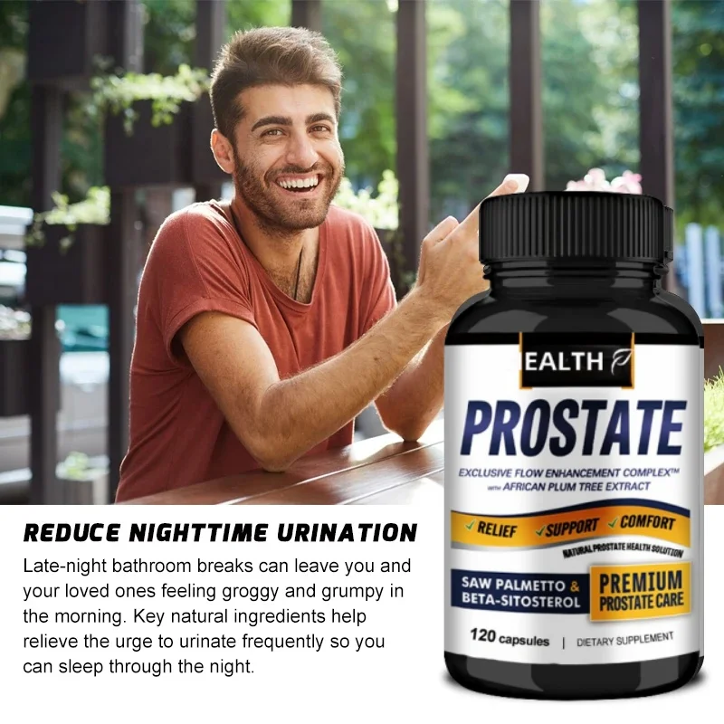 Prostate Saw Palmetto and Beta Sitosterol Supplement Men's Prostate Health Support Size Supports Urinary Relief Bladder Control