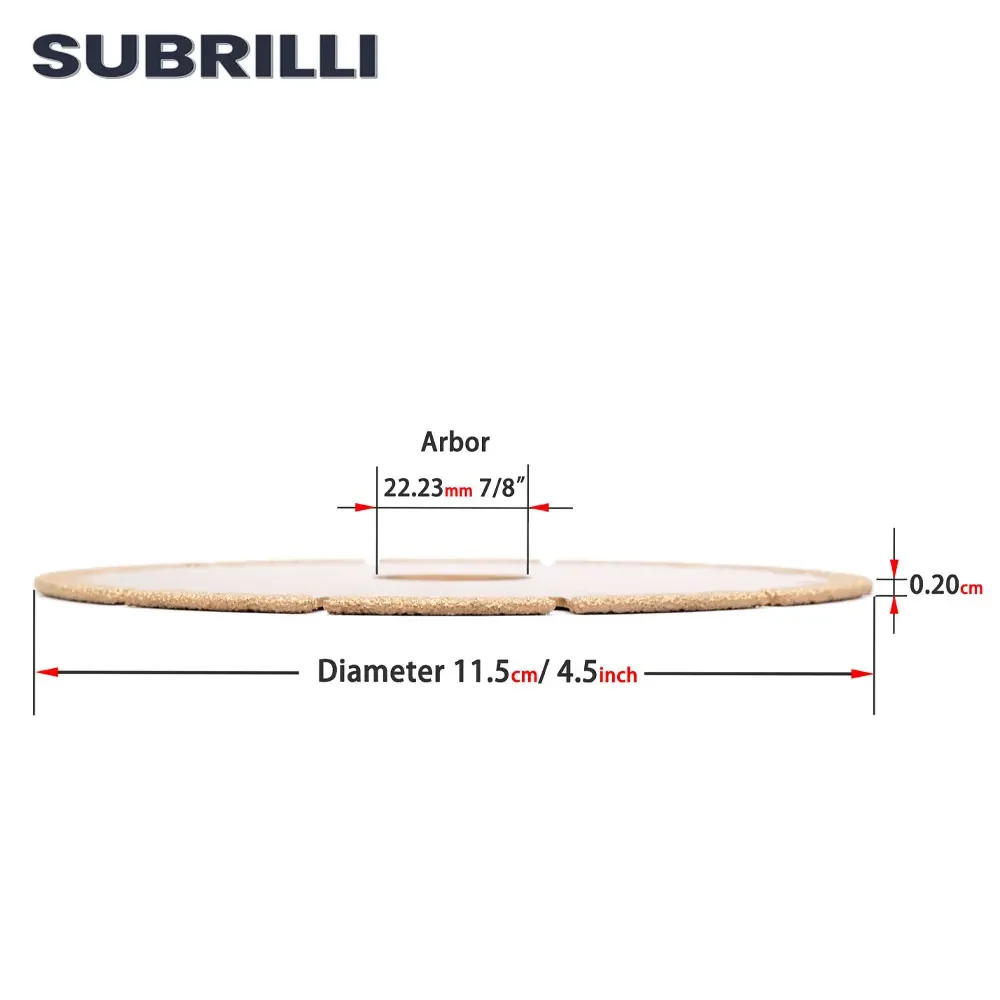 Subrilli 4.5 "115ミリメートル新技術ろうスーパー品質ドライ切削コンクリート花崗岩marbleタイル用のブレードを見切断