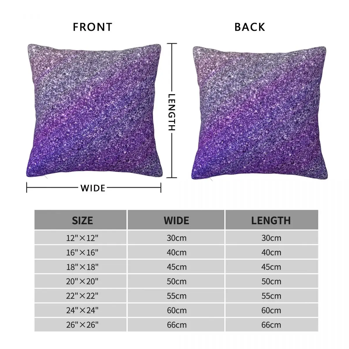 Glitter Sparkle Seamless Pattern Square Pillowcase Pillow Cover Polyester Cushion Decor Comfort Throw Pillow for Home Sofa