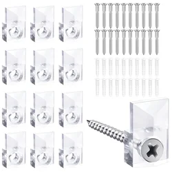 Install Mirrors with Ease 20 Sets of Mirror Holder Clips Kit Includes Screws and Anchors for Convenient Mounting