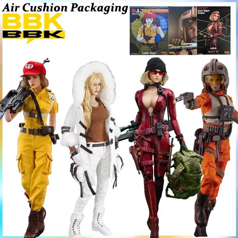 Figuras de Acción Coleccionables BBK Originales: Sniper Femenina, Snowfield, Snow Sniper, Jedi, Guardiana Oscura, Laila Esquiadora, Juguetes y Regalos
