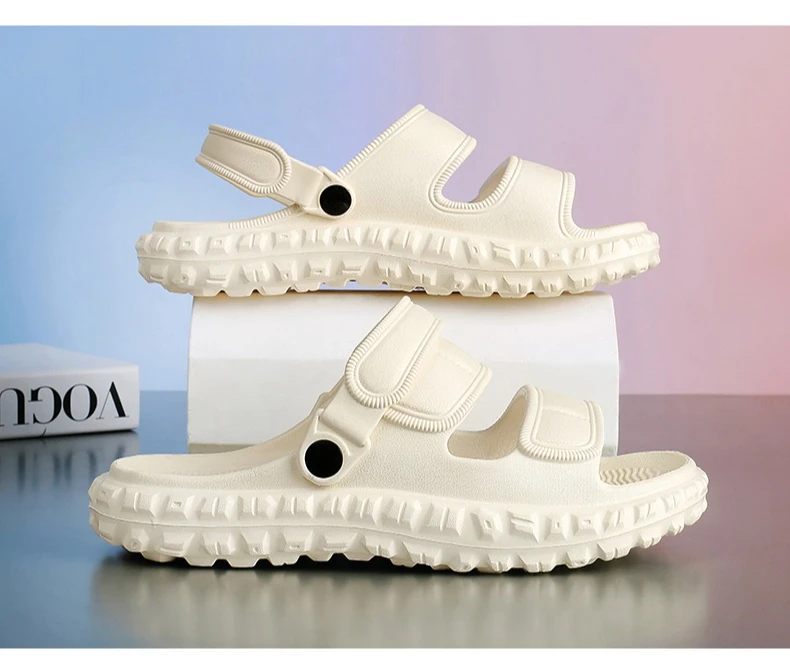 Sommerliche Übergrößen-Herrensandalen: Outdoor-Freizeitschuhe, Leder-Gartenschuhe, Rutschfeste Römerschuhe, Strand-Flip-Flops – Detail 3