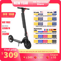 HX X8 Powerful Electric Scooter Adult 350W 10AH 36V Electric Kick Scooter Foldable 10.0 inch Wheel Self-Balance E Scooter