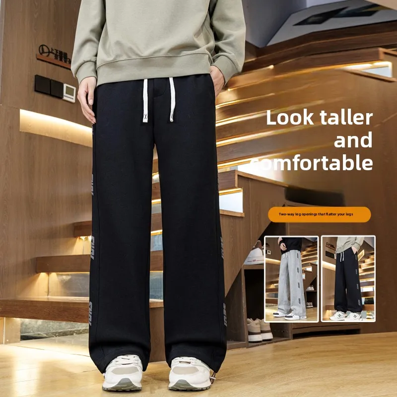 

Мужские брюки свободного кроя American Sle, прямые брюки, осенне-зимние спортивные повседневные брюки, универсальные модные брюки для подростков