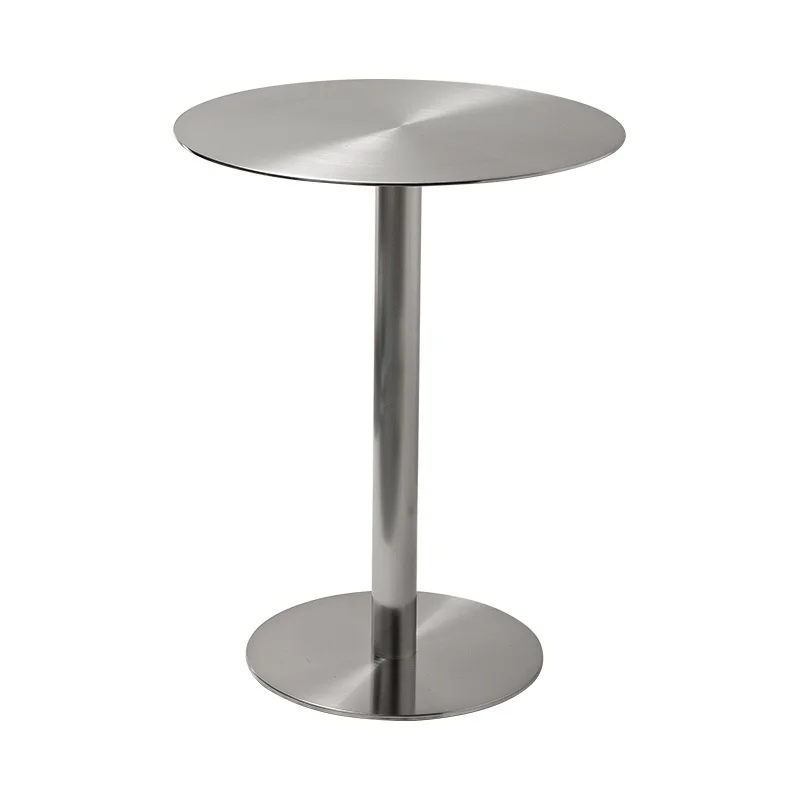 

# Industrial Style Stainless Steel Coffee Table Easy-to-Clean Balcony Dining Table for Home Furniture